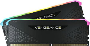 CORSAIR VENGEANCE RGB RS DDR4 ������ 32GB�i16GB2�j�ő�3200MHz�Ή� Intel XMP�Ή� CL16 �f�X�N�g�b�vPC�p �u���b�N CMG32GX4M2E3200C16