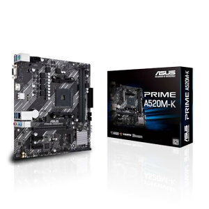 ASUS PRIME A520M-K AMD Ryzen 5000�V���[�Y AM4 �Ή� A520 �`�b�v�Z�b�g ���� mATX �}�U�[�{�[�h/�����i