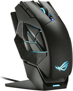 ASUSTek �Q�[�~���O�}�E�X ���C�����X ROG Spatha X MMO 19,000dpi 12�v���O�����{�^�� �f���A�����[�h�ڑ� �ő�67���� ROG�}�C�N���X�C�b�` RGB �������K�i �u���b�N