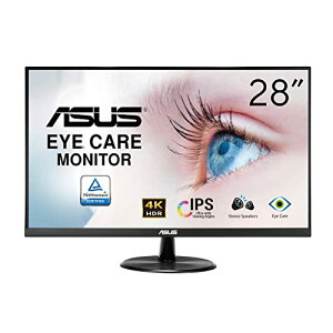 ASUS 4K ���j�^�[ Eye Care VP289Q 28�C���` / IPS / 90% DCI-P3 / HDR-10 / DP HDMI/�u���[���C�g�y��/�t���b�J�t���[/VESA�Ή�/�������K�i