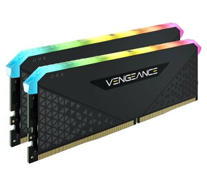 CORSAIR VENGEANCE RGB RS DDR4 ������ 32GB�i16GB2�j�ő�3600MHz�Ή� Intel XMP�Ή� CL18 �f�X�N�g�b�vPC�p �u���b�N CMG32GX4M2D3600C18