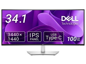 Dell �t���f�B�X�v���C P3425WE 34.1�^/34401440/HDMI�ADisplayPort�AUSB-C/�u���b�N/�X�s�[�J�[�F�Ȃ�