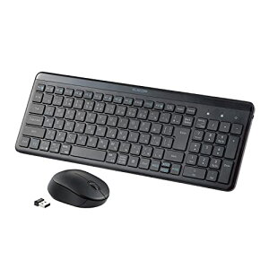 �G���R�� ���C�����X�L�[�{�[�h ���� 2.4GHz �É� �e���L�[�t 5�{�^���É��}�E�X�Z�b�g ���^�R���p�N�g Windows ChromeOS macOS�Ή� �u���b�N TK-QT30DMCBK