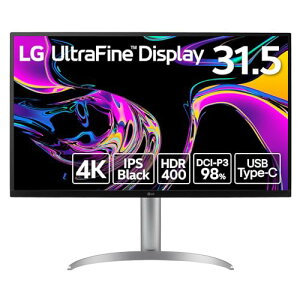 LG ���j�^�[ �f�B�X�v���C 32UQ850V-W 31.5�C���`/IPS Black/4K (38402160)/��10.7���F�\��(8bit+FRC)/DisplayHDR400/DCI-P3 98%/USB Type-C(USB Power Delivery �ő�90W)/DisplayPort/HDMI2/KVM�X�C�b�`/�`���g/��������/�s�{�b�g/3�N