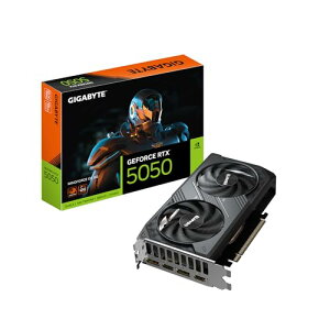 GIGABYTE GeForce RTX 5050 WINDFORCE OC 8G�O���t�B�b�N�X�J�[�h�A8GB 128�r�b�gGDDR6�APCIe 5.0�AWINDFORCE��p�V�X�e���AGV-N5050WF2OC-8GD �r�f�I�J�[�h�B