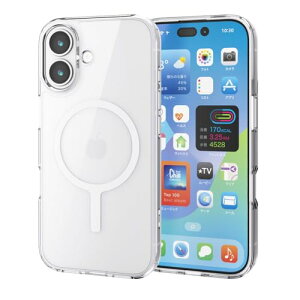 �G���R�� iPhone 17 �P�[�X �J�o�[ �N���A �ϏՌ� �Ռ��z�� �}�O�l�b�g MAGKEEP �n�C�u���b�h TPU ���C�����X�[�d�Ή� 4�p�G�A�[�N�b�V���� �w�ʍd�x5H �z���C�g PM-A25AMAG02WH