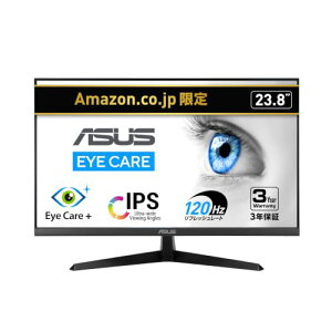 ASUS���j�^�[ / VY249HGR Eye Care ���j�^�[ / 23.8�C���` FHD�i1920 x 1080�j/ IPS / 120Hz(OC) / SmoothMotion / 1ms�iMPRT�j/ Adaptive Sync/�u���[���C�g�y���@�\/�t���b�J�[�t���[/�R�ۉ��H/�������K�i