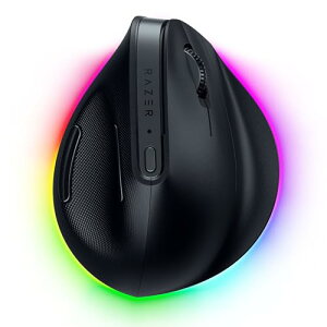 Razer ���C�U�[ Pro Click V2 Vertical Edition �c�^�G���S�m�~�b�N���C�����X�}�E�X 2.4GHz Bluetooth USB-C �����N���b�N�� AI �v�����v�g�}�X�^�[ �ō�Ǝ��Ԃ�Z�k 6�����̃o�b�e���[�������� 6�{�^���G��