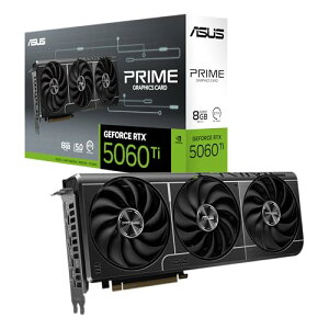 ASUS SFF-Ready Prime GeForce RTX(TM) 5060 Ti 8GB GDDR7 �O���t�B�b�N�X�J�[�h (PCIe(R) 5.0�A8GB GDDR7�AHDMI(R)/DP 2.1�A2.5�X���b�g�AAxial-tech�t�@���A�f���A��BIOS)�B