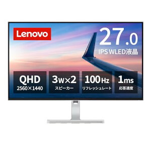 Lenovo L27q-4A ���j�^�[ (27.0�C���` IPS WLED�t�� QHD 100Hz 1ms ����� �`���g�Ή� VESA) �O���[ 67BFGAC6JP