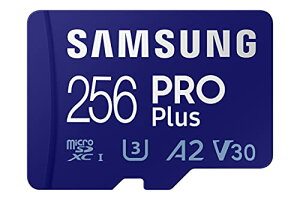 SAMSUNG (�T���X��) PRO Plus + �A�_�v�^�[ 256GB MicroSDXC �ő�160MB/�b UHS-I U3 A2 V30 �t��HD/4K UHD �������J�[�h Android�X�}�[�g�t�H��/�^�u���b�g/Go Pro/DJI(�f�B�[�W�F�C�A�C)�h���[���p (MB-MD256KA/AM)