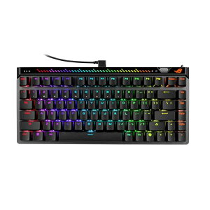ASUS ROG Falchion Ace 75 HE �u���b�N / 75%���C�A�E�g�Q�[�~���O�L�[�{�[�h/ROG HFX V2 ���C�X�C�b�`/���s�b�h�g���K�[ / �ő�8000Hz / USB�L��/PBT/�u���E�U��Őݒ肪�\/�É��݌v/�L�����[�P�[�X�t�� �i