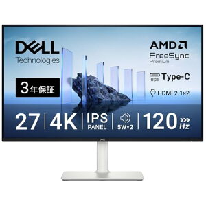 Dell S2725QC 27�C���` 4K ���j�^�[(���P�_3�N/4K/IPS�����/USB Type-Cx1,HDMIx2/sRGB 99%/4ms,120Hz/FreeSync Premium/HDR10/�����X�s�[�J�[/�c����],��������)