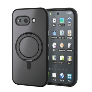 �G���R�� Google Pixel 9a �P�[�X �J�o�[ �ϏՌ� �Ռ��z�� �n�C�u���b�h TPU �d�x5H �l�p�ɃG�A�N�b�V���� ���C�����X�[�d�Ή� ��]�X�^���h�@�\ �}�O�l�b�g���� �}�b�g�u���b�N PM-P251MAGSTBK