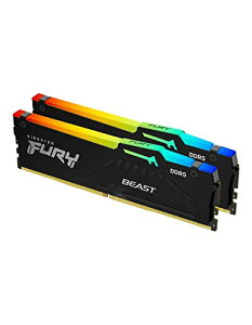 Kingston FURY Beast 16GB (2x8GB) 5600MT/s DDR5 CL36 RGB �f�X�N�g�b�v�������L�b�g 2���� / �ԊO������ / AMD EXPO / KF556C36BBEAK2-16