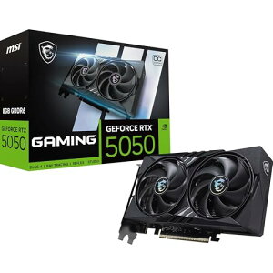 MSI GeForce RTX 5050 8G Gaming OC �O���t�B�b�N�X�J�[�h - RTX 5050 GPU�A8GB GDDR6 (20Gbps/128�r�b�g)�APCIe 5.0 - �c�C��FROZR 10 (�X�g�[���t�H�[�X�t�@��2��) - HDMI 2.1b�ADisplayPort 2.1b�B