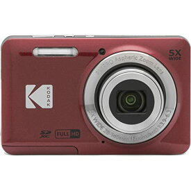 KODAK (コダック) PIXPRO 使いやすい ズーム FZ55-RD 16MP デジタルカメラ 光学5倍ズーム 広角 28mm 2.7インチ液晶画面 (レッド)
