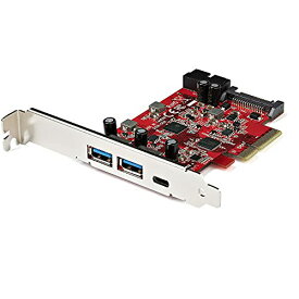 StarTech.com 5ポート増設PCI Expressインターフェースカード／10Gbps USB 3.1 Gen2拡張カード／1x USB Type-C、2x USB Type-A、2x 内部UBSポート（5Gbps）／USB-C対応PCIコントローラ PEXUSB312A1C1H