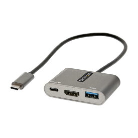 StarTech.com USB Type-Cマルチ変換アダプター／USB-Cマルチハブ／USB-C - 4K HDMIビデオ／100W PDパススルー／USB 3.0 5Gbpsハブ（1x Type-C + 1x Type-A）／タイプCトラベルドック／携帯用ドッキングステーション CDP2HDUACP2