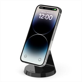 VGP 2022受賞 Belkin MagSafe対応 磁気ワイヤレス充電スタンド 急速充電 iPhone 15 / 14 / 13 / 12シリーズ対応 USB-Cケーブル(2m)付属 電源アダプタ付き 7.5W ブラック WIB003dqBK