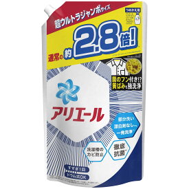 アリエール バイオサイエンス 洗濯洗剤 液体 抗菌菌のエサまで除去 詰め替え 約2.8倍(1900g) 1 袋