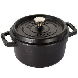 ストウブ(Staub) 「 ピコ ココット ラウンド ブラック 20cm 」 両手 鋳物 ホーロー 鍋 IH対応 シリアルナンバー付き日本正規販売品 La Cocotte Round 40509-487