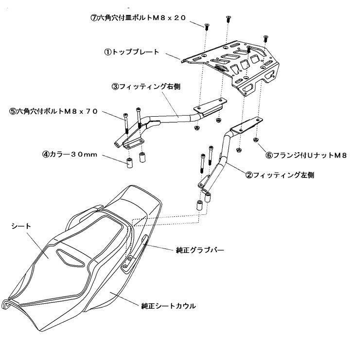楽天市場】デイトナ(Daytona) バイク用 リアキャリア CB1300SF/SB(10 