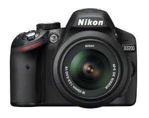 Nikon fW^჌tJ D3200 YLbg AF-S DX NIKKOR 18-55mm f/3.5-5.6G VRt ubN D3200LKBK