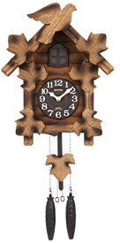 リズム(RHYTHM) 鳩時計 掛け時計 日本製 Made in Japan 本格的ふいご式 木 茶色 54.0(重錘含まず)×30.5×16.5cm カッコーメイソンR 4MJ234RH06 ブラウン