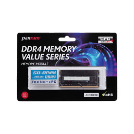 CFD販売 ノートPC用 メモリ PC4-19200(DDR4-2400) 8GB×1枚 1.2V対応 260pin SO-DIMM (無期限保証)(Panram) D4N2400PS-8G