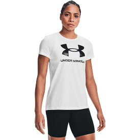 [アンダーアーマー] トレーニングT-シャツ UAライブ スポーツスタイル グラフィック ショートスリーブTシャツ レディース White / / Black LG