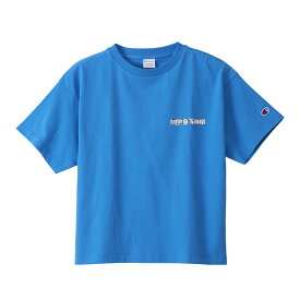 [チャンピオン] Tシャツ 半袖 丸首 綿100% COTTON USA グラフィックプリント ショートスリーブTシャツ ウィメンズカジュアル CW-X323 ウィンザーブルー L