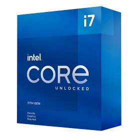 Intel (インテル) Core i7-11700KF デスクトッププロセッサー 8コア 最大5.0GHz アンロック対応 LGA1200 (インテル500シリーズ＆セレクト400シリーズのチップセット) 125W