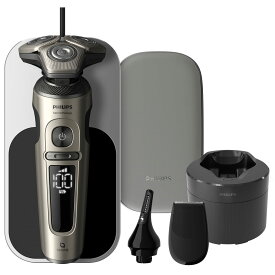 2023年モデル洗浄器付き フィリップス 9000シリーズ プレステージ メンズ 電動シェーバー 電気 髭剃り 72枚刃 パーソナル・フィットシェイビング/スキンプロテクションテクノロジーPro搭載 回転式 お風呂剃り 丸洗い可 SP9883/36