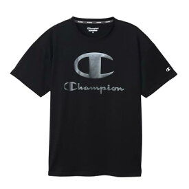 [チャンピオン] Tシャツ 半袖 丸首 抗菌防臭 速乾 UVカット グラフィックロゴプリント ショートスリーブTシャツ ウィメンズスポーツ CW-ZS302 ブラック