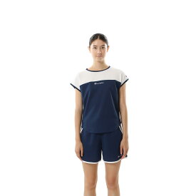 [チャンピオン] Tシャツ 半袖 速乾 UVカット 遮熱 スクリプトロゴ ショートスリーブシャツ ウィメンズスポーツ CW-ZS310 ネイビー