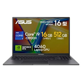 ASUS ノートパソコン Vivobook 16X K3605VV 16インチ 第13世代 Core i9-13900H RTX4060 メモリ16GB SSD512GB Windows 11 重量約1.99kg Wi-Fi 6E Webカメラ内蔵 Type-C給電対応 イルミネートキーボード カードリーダー K3605VV-N1028W