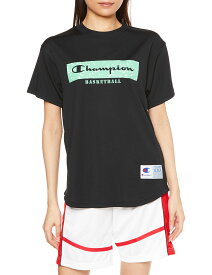 [チャンピオン] Tシャツ 半袖 丸首 吸汗速乾 ベタつき軽減 抗菌防臭 グラフィックロゴプリント ショートスリーブTシャツ バスケットボール CW-XB356 レディース ブラック L