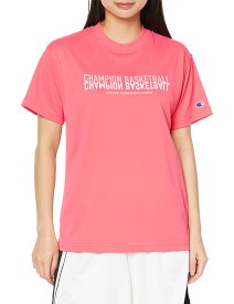 [チャンピオン] Tシャツ 半袖 丸首 抗菌防臭 速乾 グラフィックロゴプリント ショートスリーブTシャツ バスケットボール CW-XB323 レディース サーモンピンク M