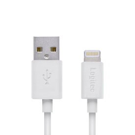 ロジテック ライトニングケーブル iphone 充電ケーブル apple認証 [スリムコネクター採用し、ケースを選ばない] iPhone iPad iPod 対応 2.0m ホワイト LHC-UAL20WH