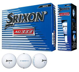 DUNLOP(ダンロップ) ゴルフボール SRIXON AD333 2018年モデル 1ダース(12個入り) ホワイト