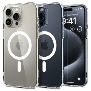 Spigen17�N�З��̋Z�p��iPhone 15 Pro �P�[�X MagSafe �N���A �ϏՌ� �ČRMIL�K�i�擾 �X�g���b�v�z�[�� ���ϗ}�� ���� �X�g���b�v�z�[�� �}�O�l�b�g���� 2�d�\�� �����Y�ی� �C�菝�h�~ MagSafe ���C��