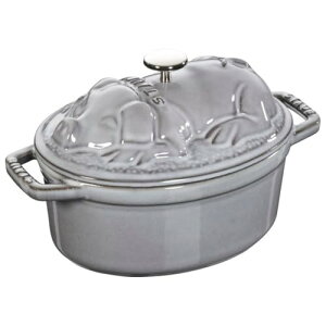 staub �X�g�E�u �u �s�M�[ �R�R�b�g �O���[ 17cm �v ���� ���� �z�[���[ �� IH�Ή� ���{���K�̔��i La Cocotte Special Shape 40500-176