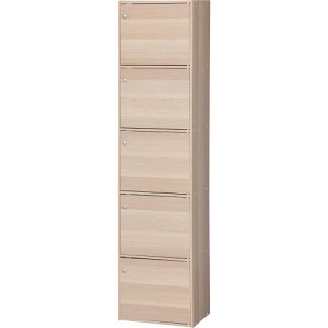 アイリスオーヤマ カラーボックス 5段 A4ファイルが入る 収納ボックス 本棚 幅41.5奥行29高さ168cm ナチュラル ドア付 CX-55FD