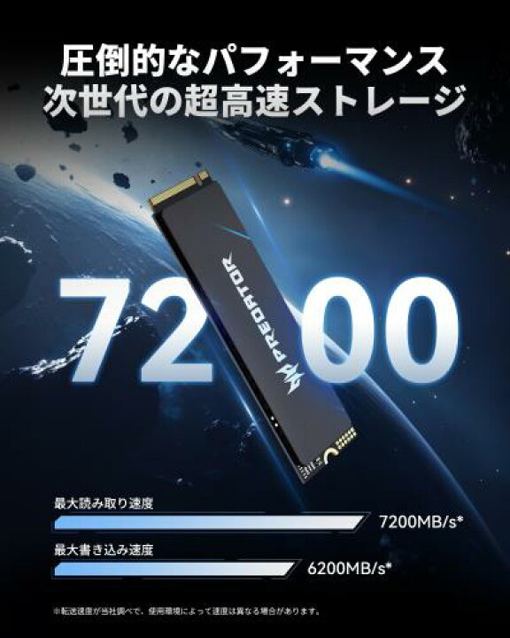 楽天市場】Acer Predator M.2 SSD 2TB GM6 NVMe2.0 2280 PCIe Gen44 超 