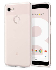 Spigen Pixel 3 �P�[�X TPU �\�t�g�P�[�X �S�� �N���A �Ռ� �z�� �J�����ی� �X�N���[���ی� �w��h�~ �ɂ��ݖh�~ ���^ �y�� ���L�b�h�N���X�^�� F19CS25032 (�N���X�^���N���A)