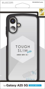 �G���R�� Galaxy A25 5G (SC-53F) �P�[�X �w�ʃN���A ���� �ϏՌ� �Ռ��z�� �y�� ���^ �w�ʏ����h�~ �X�g���b�v�z�[��/�V�����_�[�X�g���b�v�V�[�g�t �u���b�N PM-G253TSLFCBK