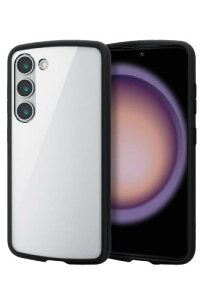 �G���R�� Galaxy S23 (SC-51D / SCG19) �P�[�X �n�C�u���b�h �J�o�[ �ϏՌ� �Ռ��z�� �y�� ���^ �X���� �J��������ی� �X�g���b�v�z�[���t �w�ʃN���A TOUGH SLIM LITE �u���b�N PM-G231TSLFCBK