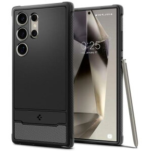 Spigen n18N̋Zp Galaxy S24 Ultra P[X ϏՌ SC-52E | SCG26 TPU \tgP[X ČRMILKi擾 Ռz h~ Jی Qi[d CX[d MbhA[}[ ACS07286 (}bgubN)