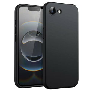 JETech iPhone 16e 6.1�C���`2025�p �t�̃V���R���P�[�X �V���L�[�\�t�g�^�b�` �X�}�z�S�ʕی�P�[�X �}�C�N���t�@�C�o�[���n�t�� ���h�~ �ϏՌ��J�o�[ (�u���b�N)